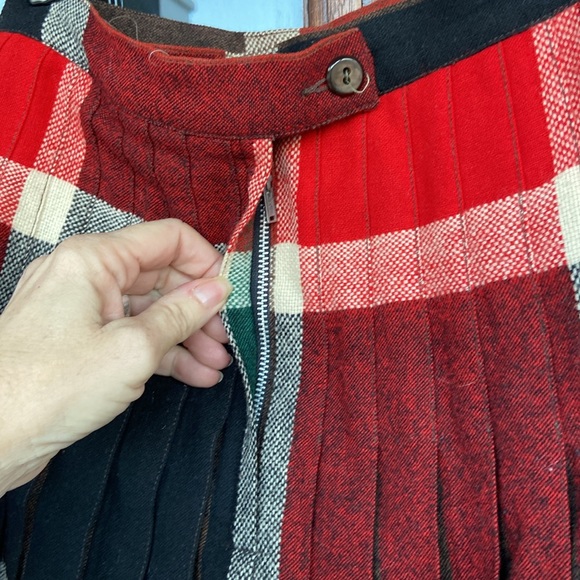 Vintage Pendleton Turnabout reversible wool pleated skirt.!! Measurements photos - Picture 7 of 12